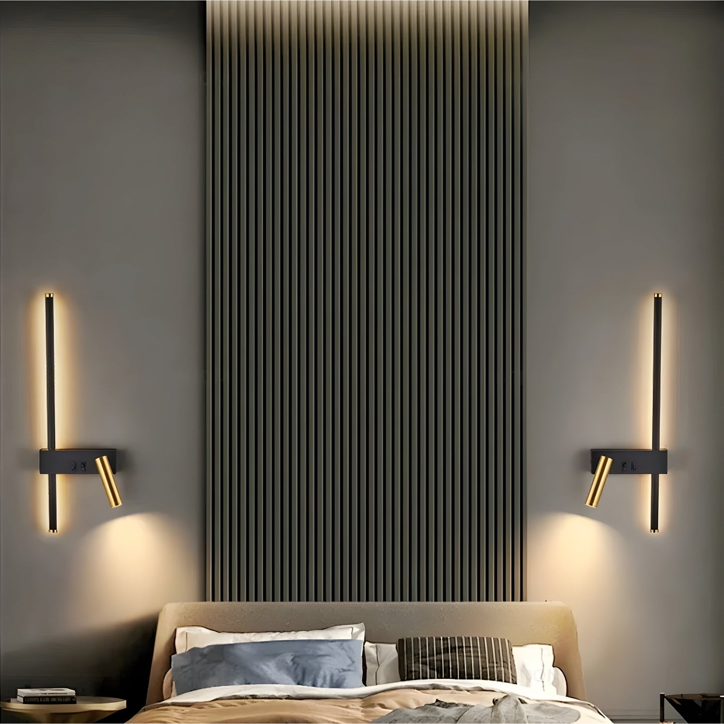 Kinkiet ścienny LED z przełącznikiem w kolorze czarnym