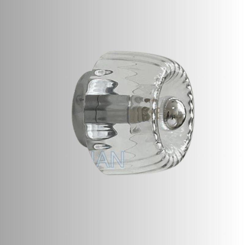 Kinkiet ścienny ze szkła i metalu Ø16 cm