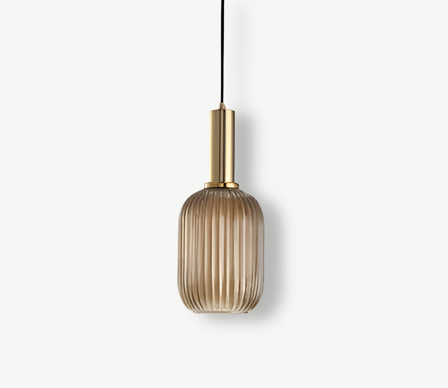 Lampa wisząca z ryflowanego szkła w stylu vintage