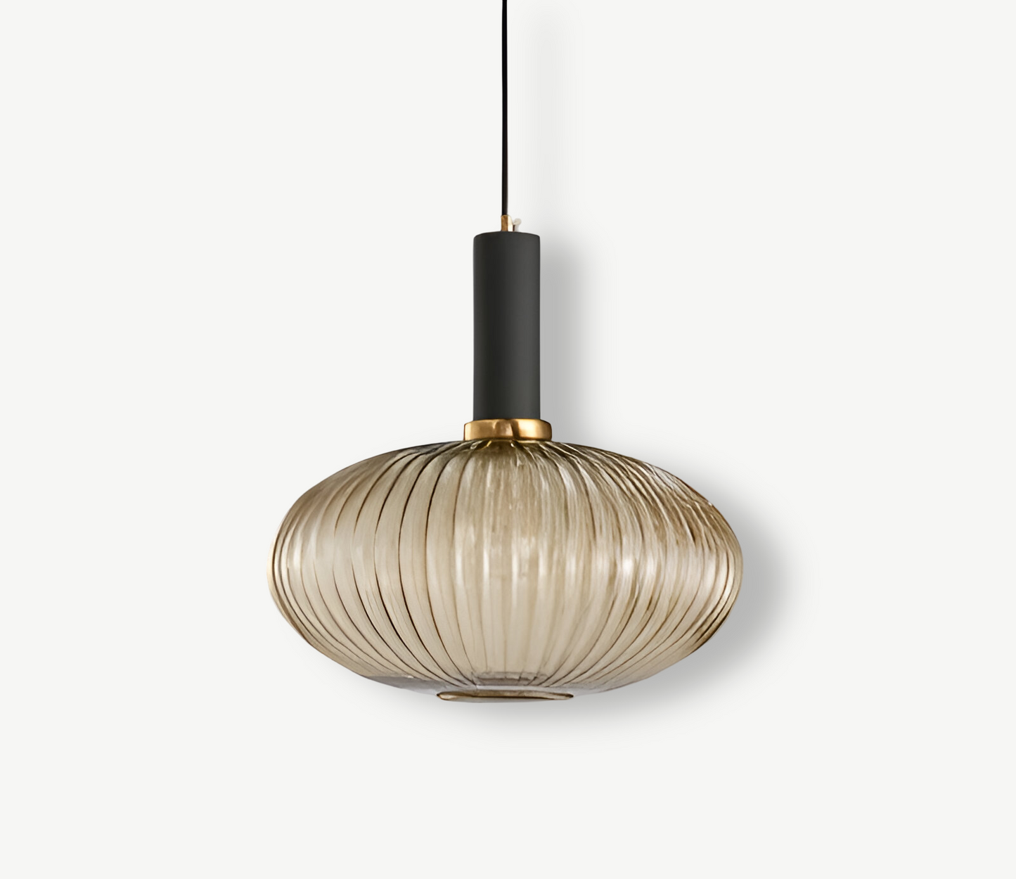 Lampa wisząca z ryflowanego szkła w stylu vintage