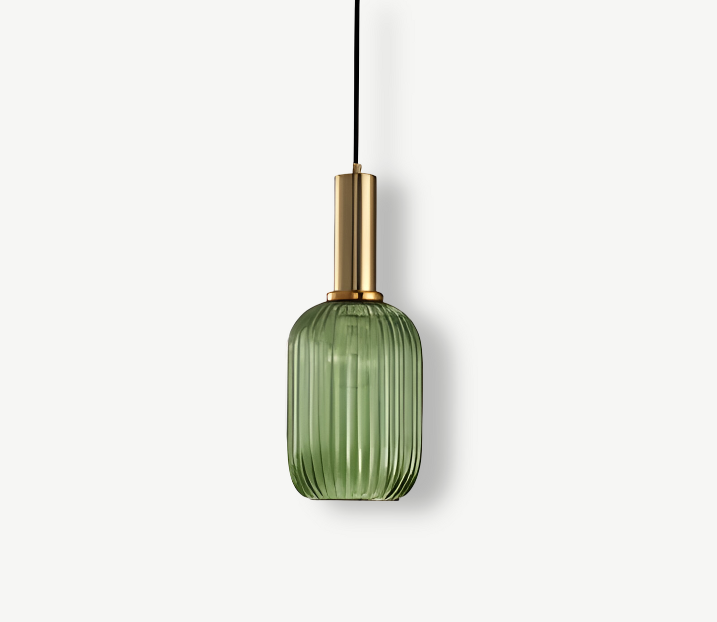 Lampa wisząca z ryflowanego szkła w stylu vintage