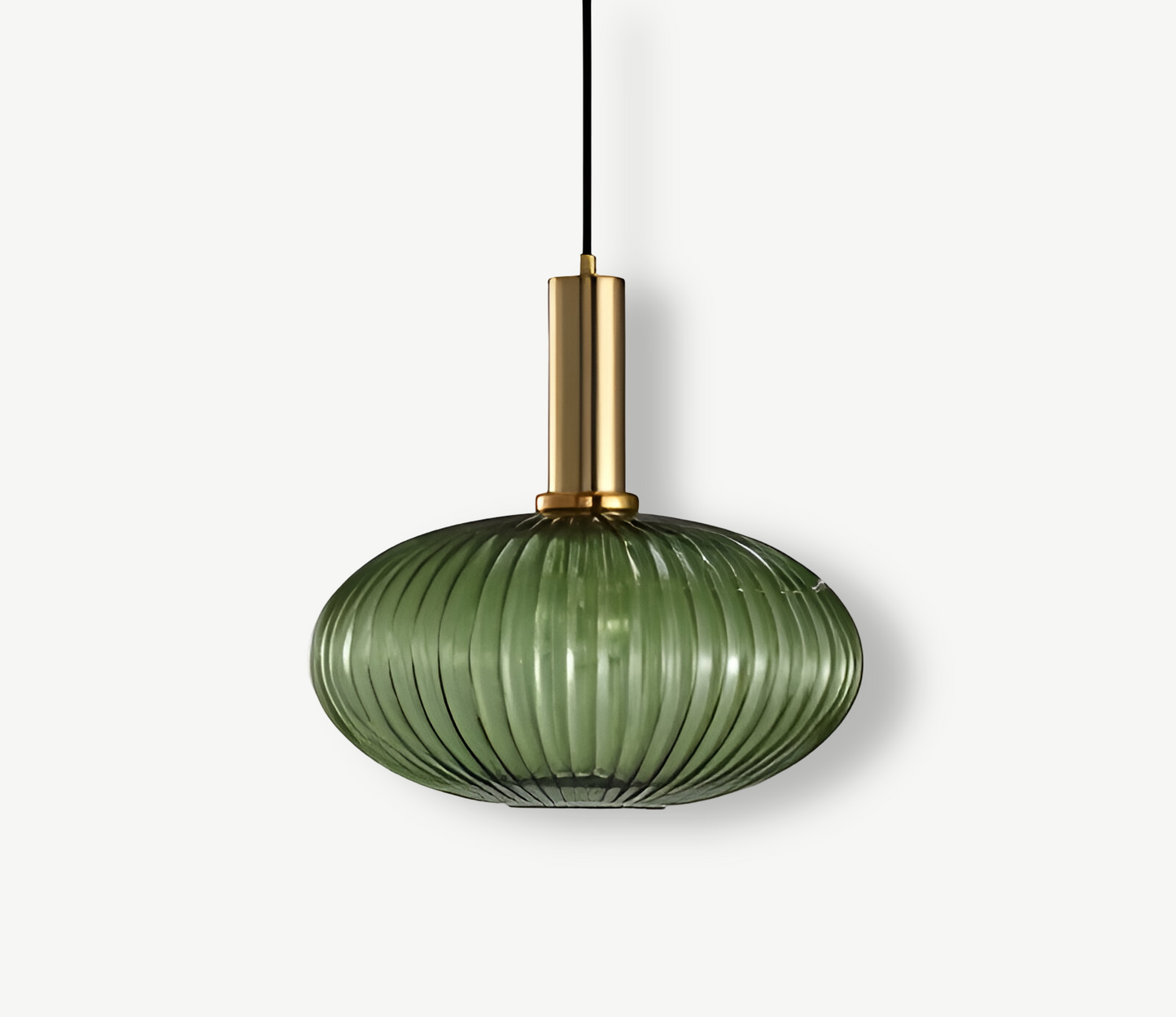 Lampa wisząca z ryflowanego szkła w stylu vintage