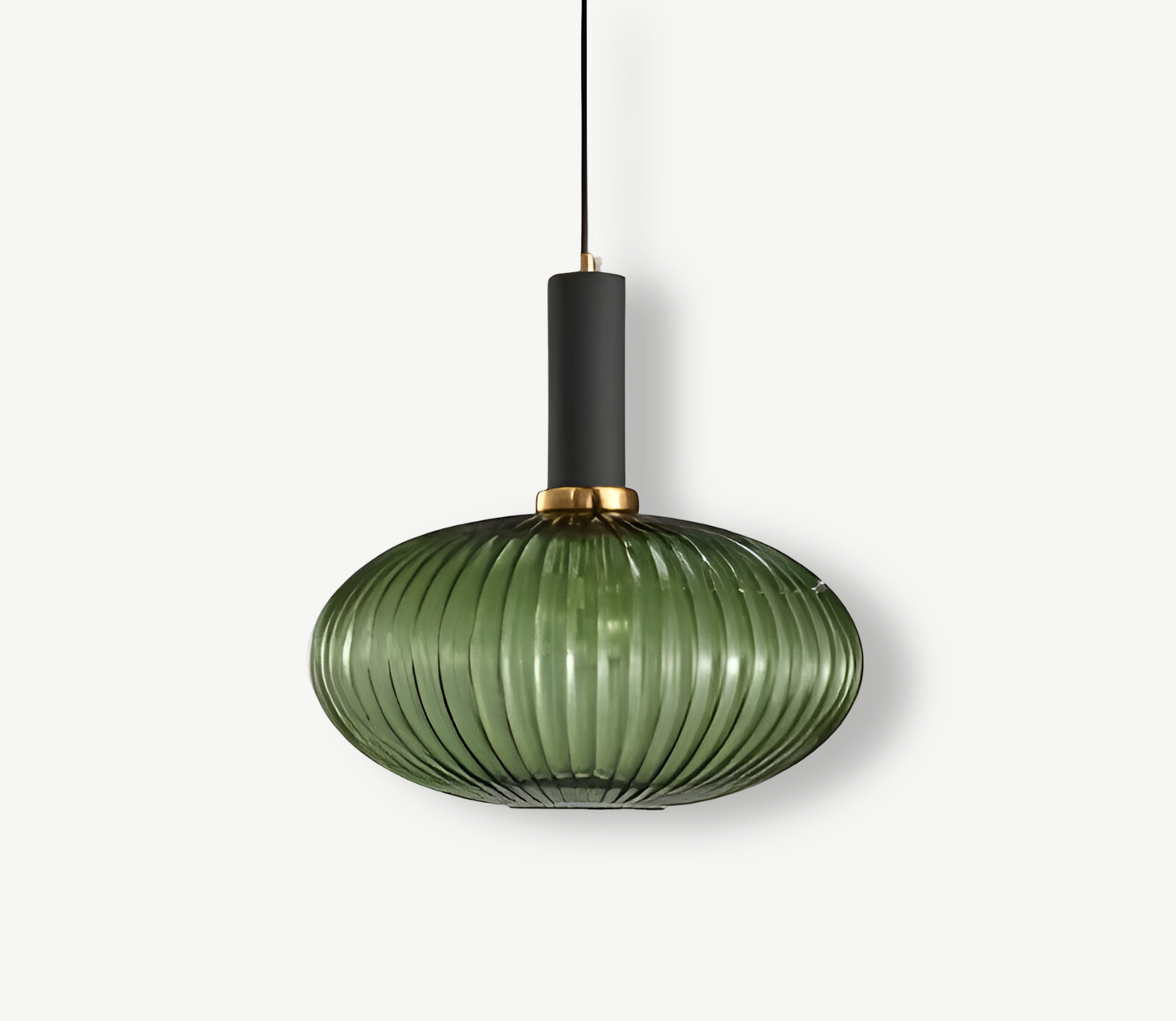 Lampa wisząca z ryflowanego szkła w stylu vintage