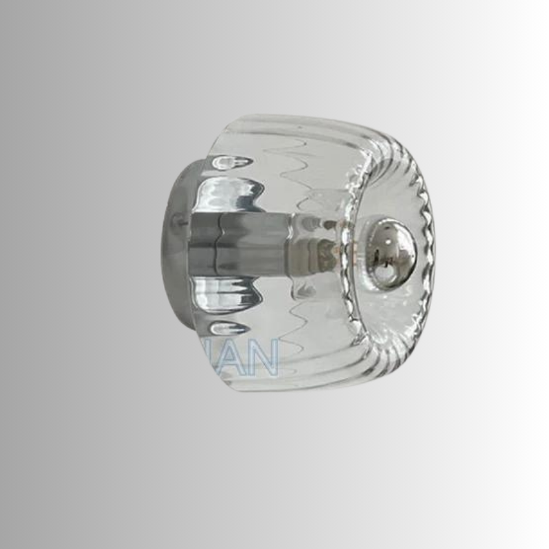 Kinkiet ścienny Bauhaus z metalu i szkła Ø16 cm